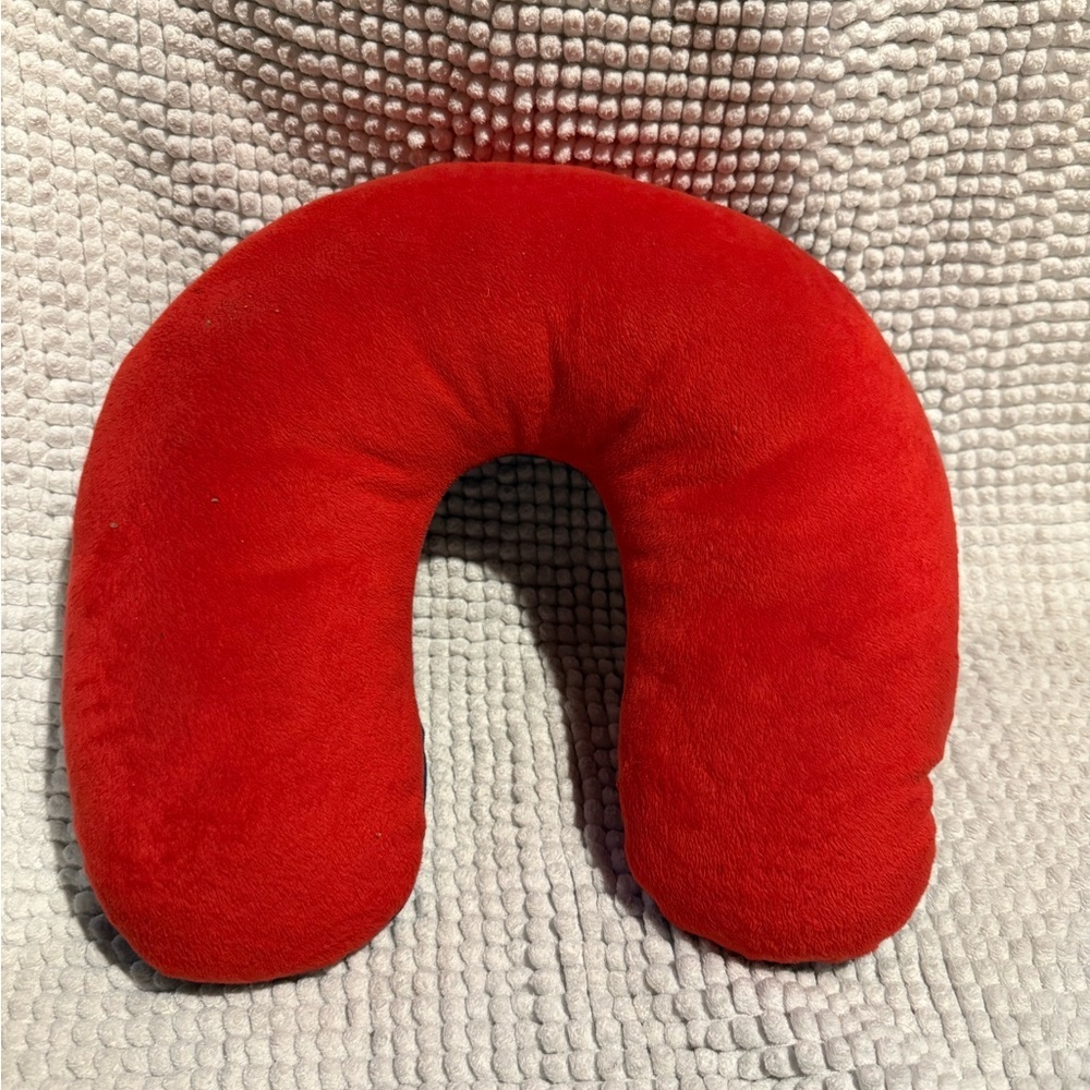 Spider-Themed Blue and Red Plush Kids Neck Pillow - Picture 2 of 2